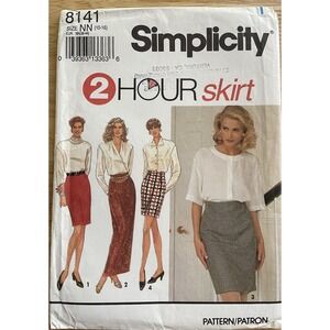 Vintage Simplicity 8141 Sewing Pattern Womens Easy Skirt size 10-16 slim skirt